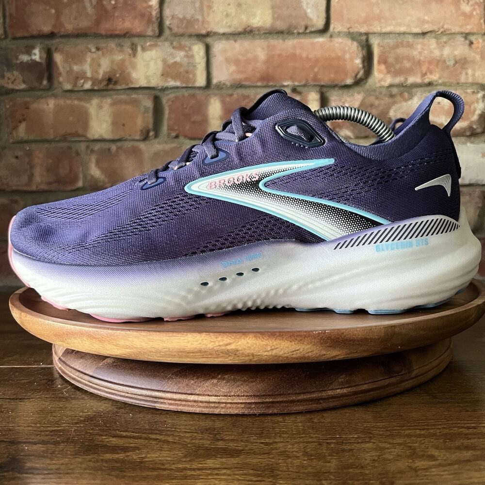 Brooks Glycerin 22 GTS Supportive Womens 12 EE Cushion Blue Pink Shoes Sneakers
